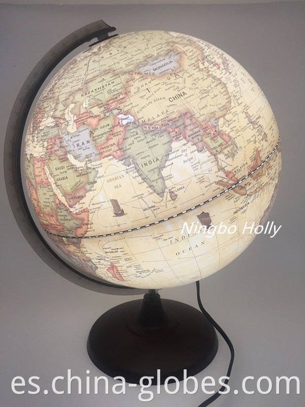lighted earth globe